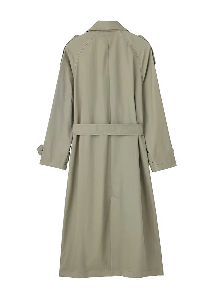Willshela Women’s Double-Breasted Belted Trench Coat